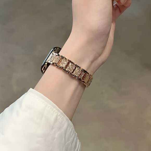 NEW Luxury Slim Rose gold Adjustable Stainless Steel Watch Band For Apple Watch - Picture 5 of 6